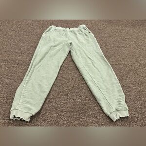 EUC! Aerie Olive Green Jogger Pants Small petite ribbed bottoms active athletic